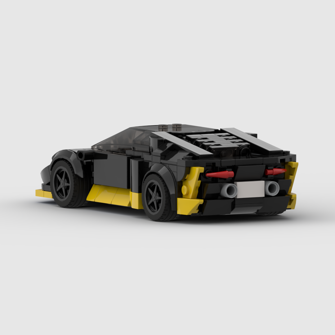Bizzy The new MOC Lambo Hurricane building blocks Speed Champion Racer sports car model Creative Garage Toys for Boys Gifts