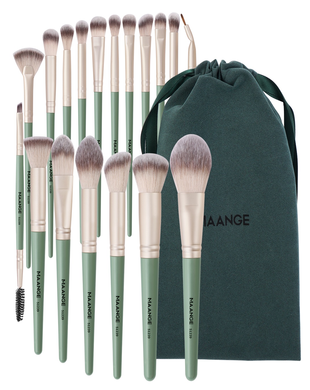 MAANGE 18Pcs Professional Makeup Brushes Set MAG51239LJ+RB