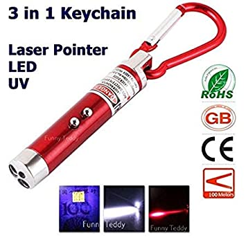 Mini 3 in 1 - Red Laser Light + White Light + Money Detector