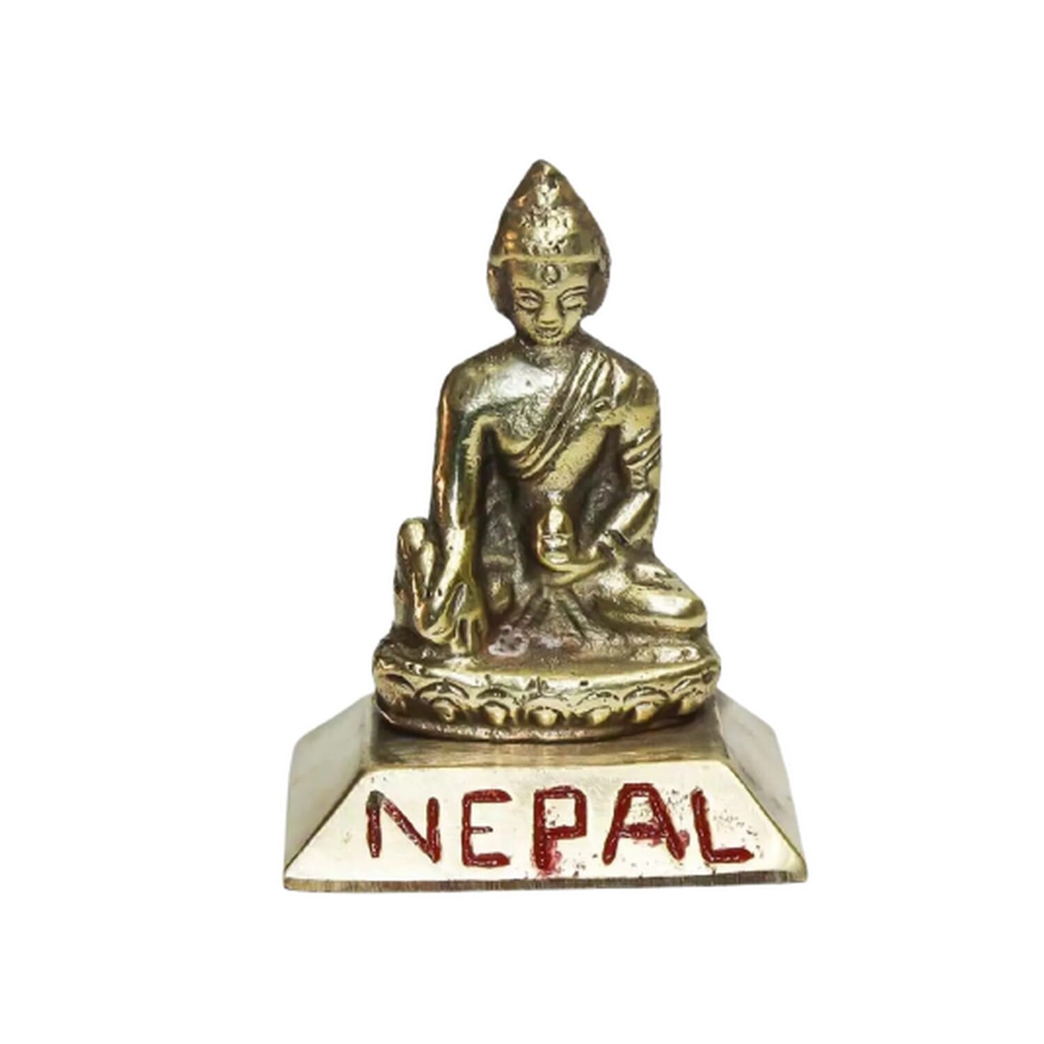 Golden Metal Buddha Statue 2''