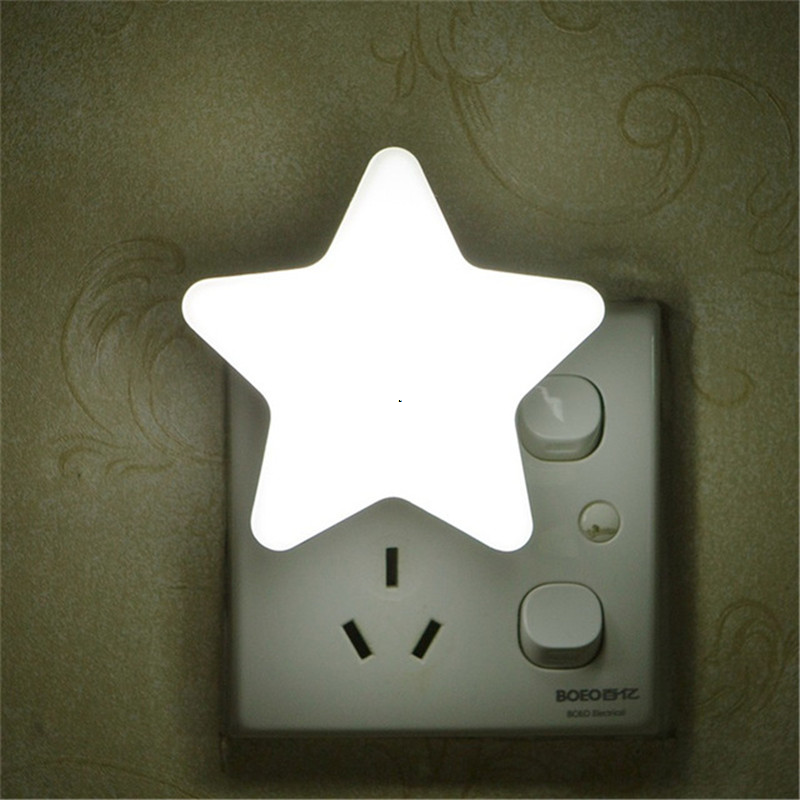 Difutagui Night light children's wall light socket 220VAC110 / night light cute] [Popular Affordable Recommendation Mini Star LED Europe and America－Bedside Sensor Control Child