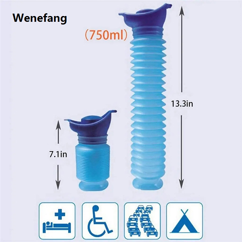 Wenefang 750ml Outdoor Portable Car Urinal Telescopic Squat-free Female Boys Luxury And Children Travel Camping Hiking Emergency Urinal Foldable