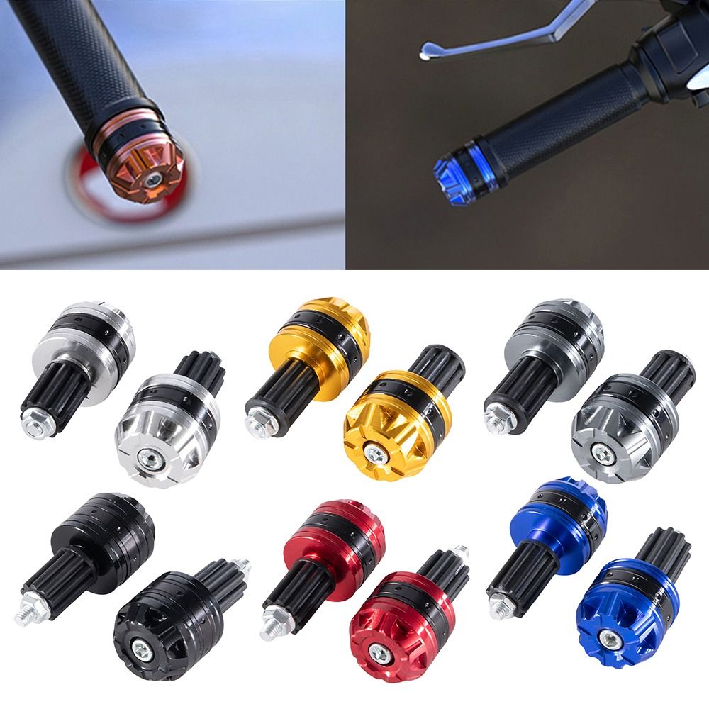 1pair NEW Aluminum Alloy Motorcycle Handlebar Plug 7/8" 22mm Anodized Finish Handlebar Plug Caps Crash Protection Universal Handle Bar Grips Cap Motorcycle Customization