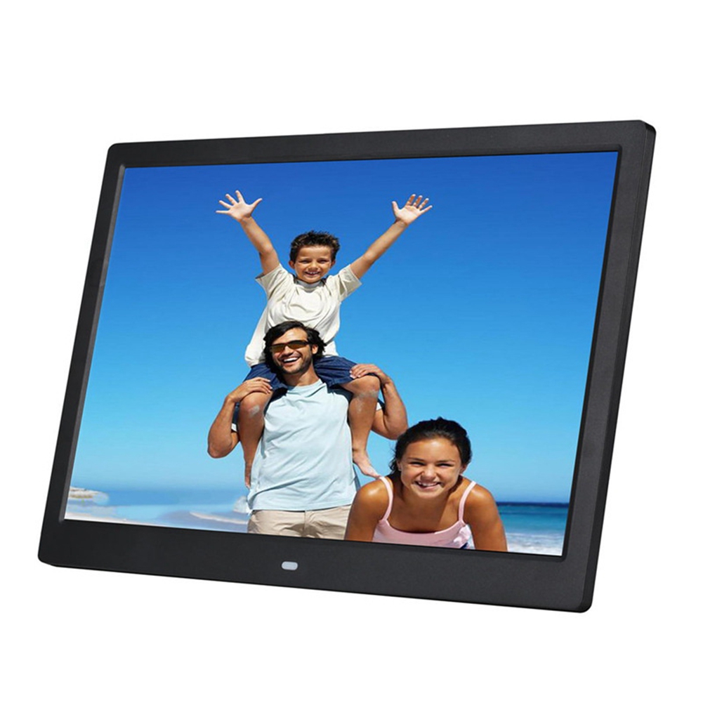 15.4 Inch Digital Picture Frame HD 1280X800 Electronic Photo Frame Music Movie Video Player Function,Black,US Plug