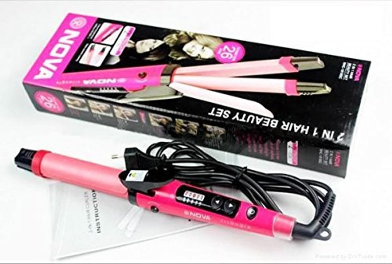 2 in 1 Hair Straightener and Curler, Professional use Women and Men with Ceramic Plate Straightener