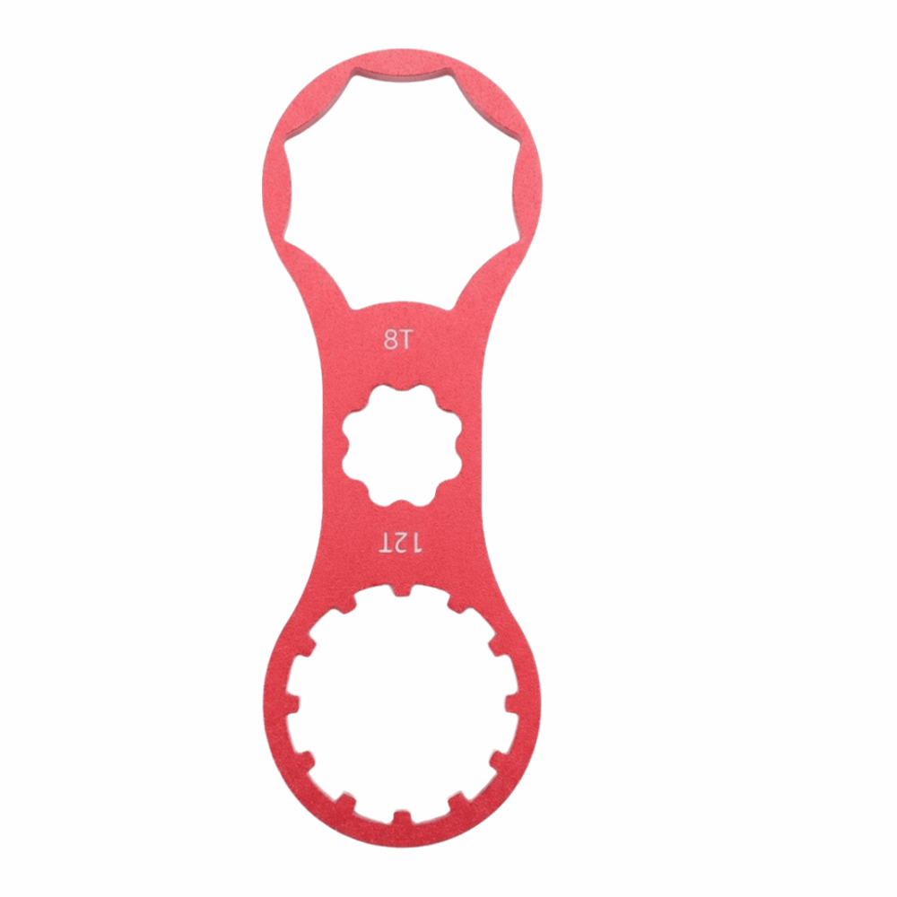 4PCS Durable Double Head Bicycle Front Fork Wrench 8T-12T Aluminum Alloy Fork Cap Wrench High-Strength Lightweight Front Fork Spanner for Suntour XCR/XCT/XCM/RST Fork Bicycle Fork Repair