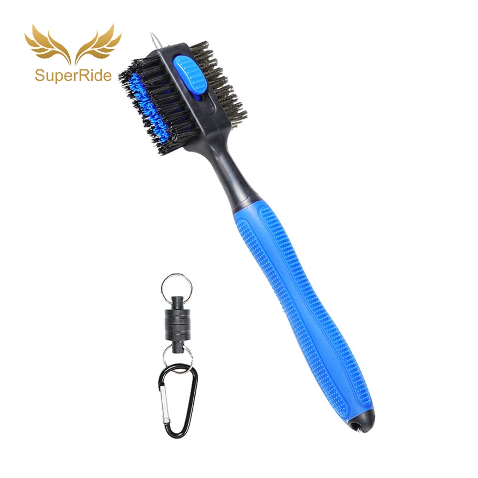 SuperRide Golf Club Brush Premium Golf Club Cleaner Brush with Retractable Spike Lightweight Non-slip Handle for Easy Cleaning Must-have Golf