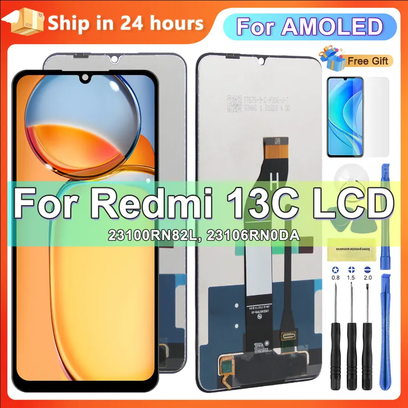 New specials 6.74'' AMOLED For Xiaomi Redmi 13C 23100RN82L LCD Display Touch Screen Digitizer Assembly For Xiaomi Poco C65 Replacement Parts