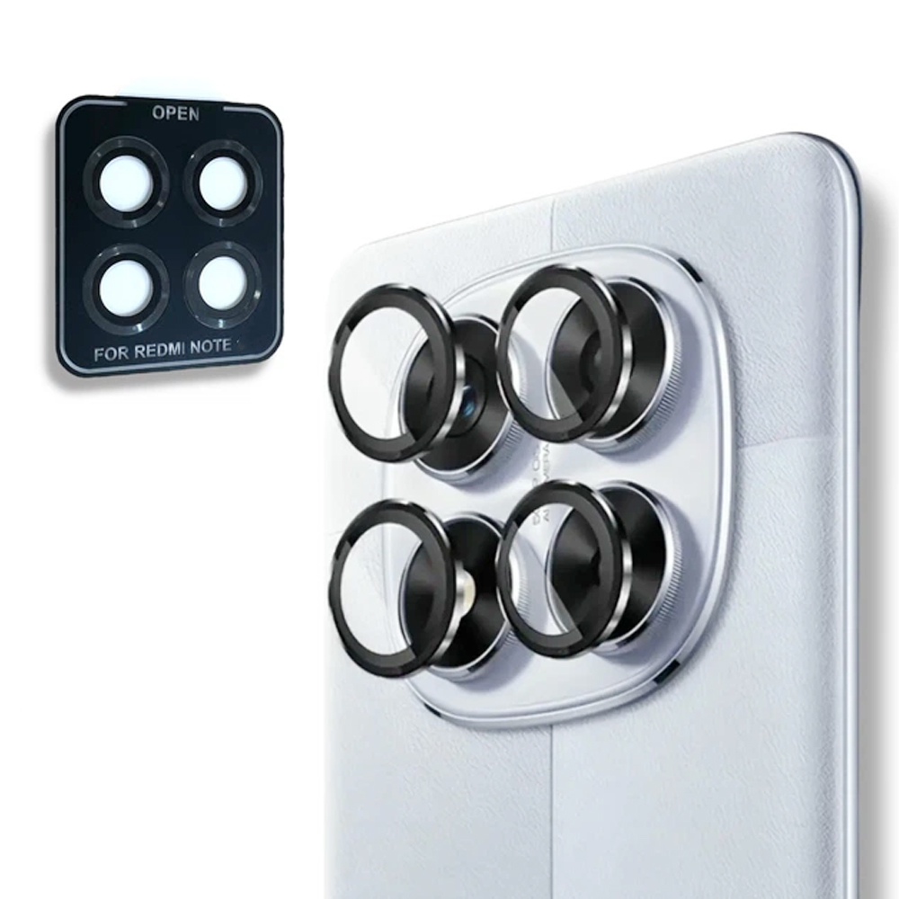 Ring for Redmi Note 15 5G - Camera Lens Protector Individual Metal Ring Lens Cover - Black RedmiNote15Series