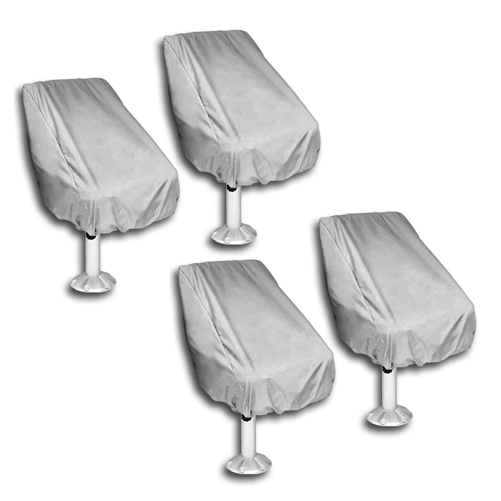 fasdaga 4 Pack Boat Seat Cover, Outdoor Waterproof Pontoon Captain Boat Bench Chair Seat Cover, Chair Protective Covers