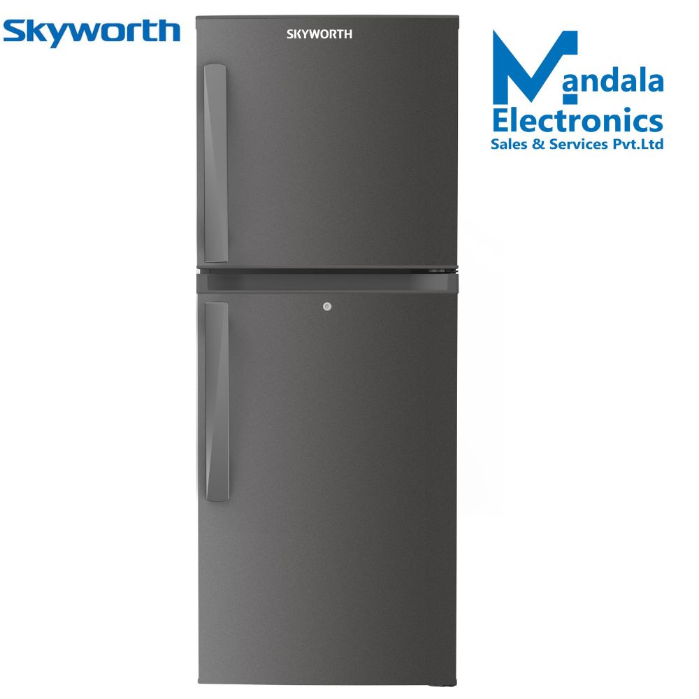 SKYWORTH Dark Gray Color Double Door 220 Ltr Refrigerator Model No. SRD-265WTA
