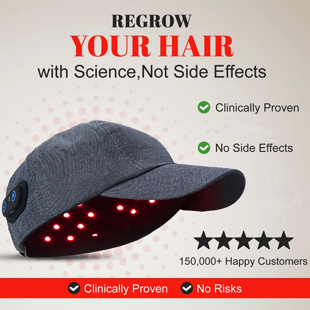 New New Infrared LEDs 660nm 850nm Red Light Therapy Hair Growth Cap For Hair Regrowth Anti Hair Loss Relax Scalp Anti-inflammatory