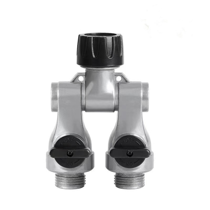 Aluminum Alloy Hose Valve & Y-Connector - Full , Metal Hose Attachments for Gardening