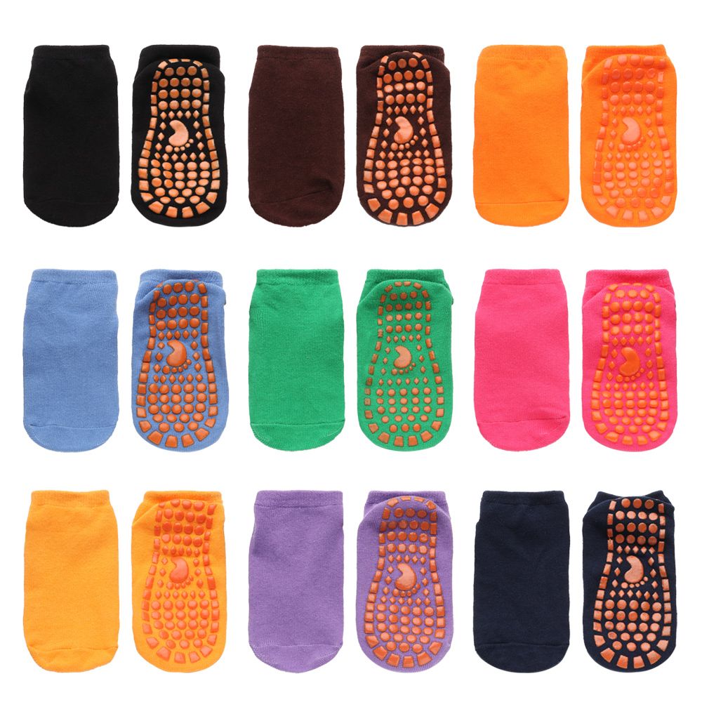 1 Pair Foot Massage Trampoline Socks Breathable Cotton Anti-Slip Sock Kids Adults Skid Floor Socks