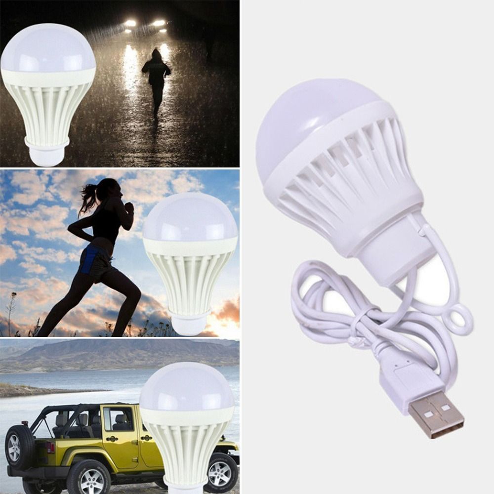 Hiking Camping For Tent LED Bulb Camping Lights Portable Lantern USB Power Lamp