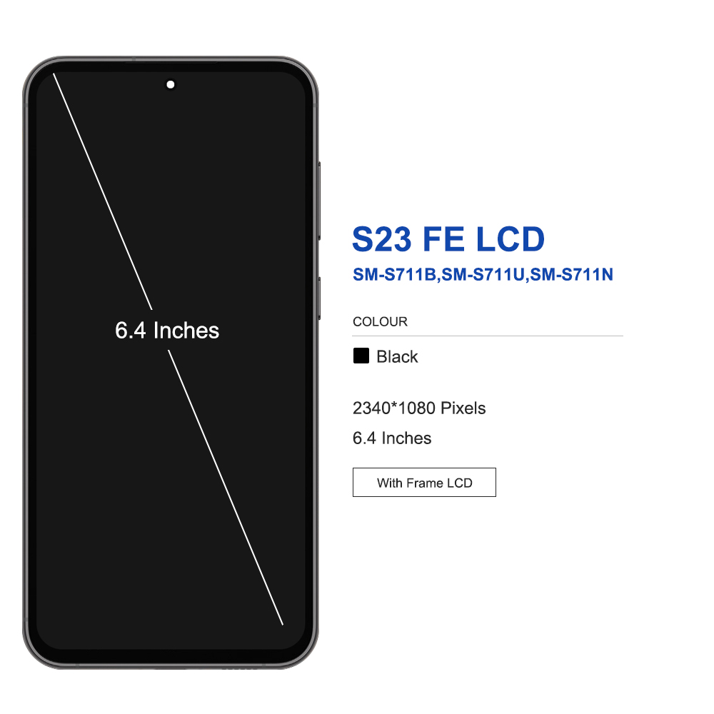 HOT Super AMOLED For Samsung S23 FE LCD Display Touch Screen Assembly For Samsung S23FE S711 S711B S7110 S711U Display With Frame