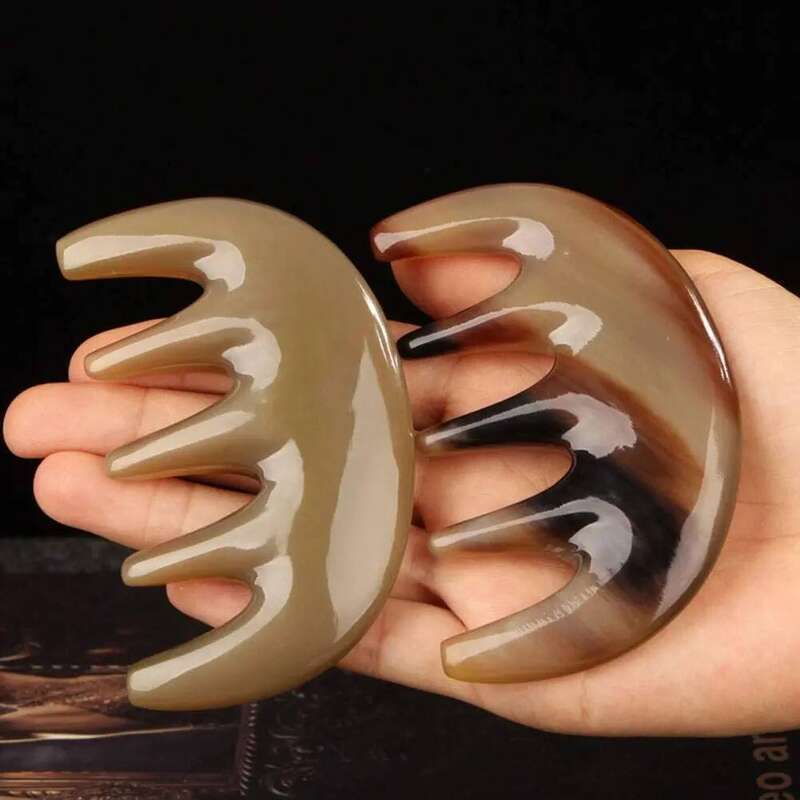 Yak Horn Natural Anti-Hair Loss Wide Tooth Men and Women Curly Hair Home Head Meridian Massage Comb