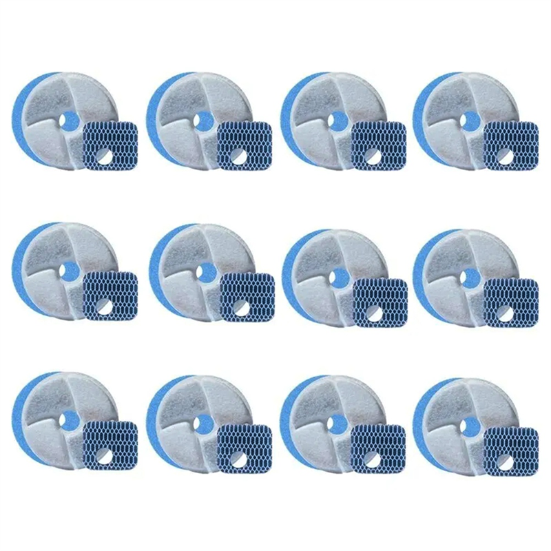 12PCS Replacement Filters for Cat Dog Fountain Pet Cat Water Drinker Clean Accessorie Replaced Carbon Filter Element