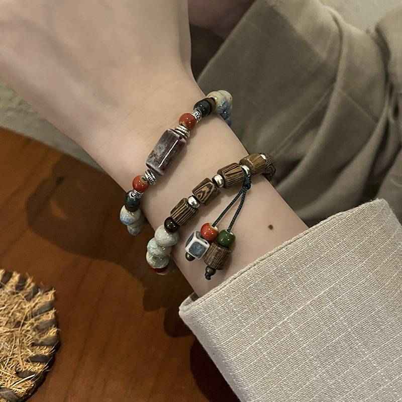 【Mega New Chinese Style Bracelet Women's Ins Niche Design Sense Advanced Girlfriend Bracelet Distinctive Ethnic Style