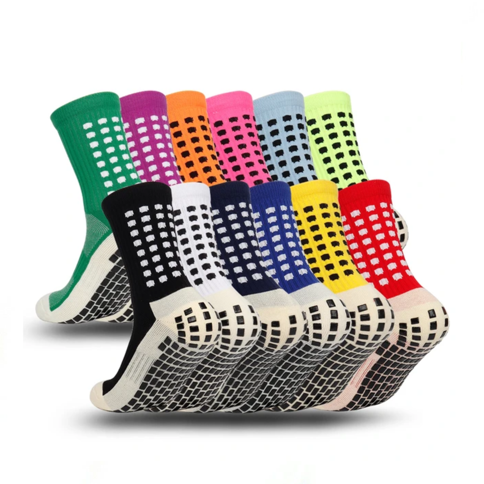 Men's Anti-Slip Sports Athletic Rubber Grip Football Futsal Game Socks
