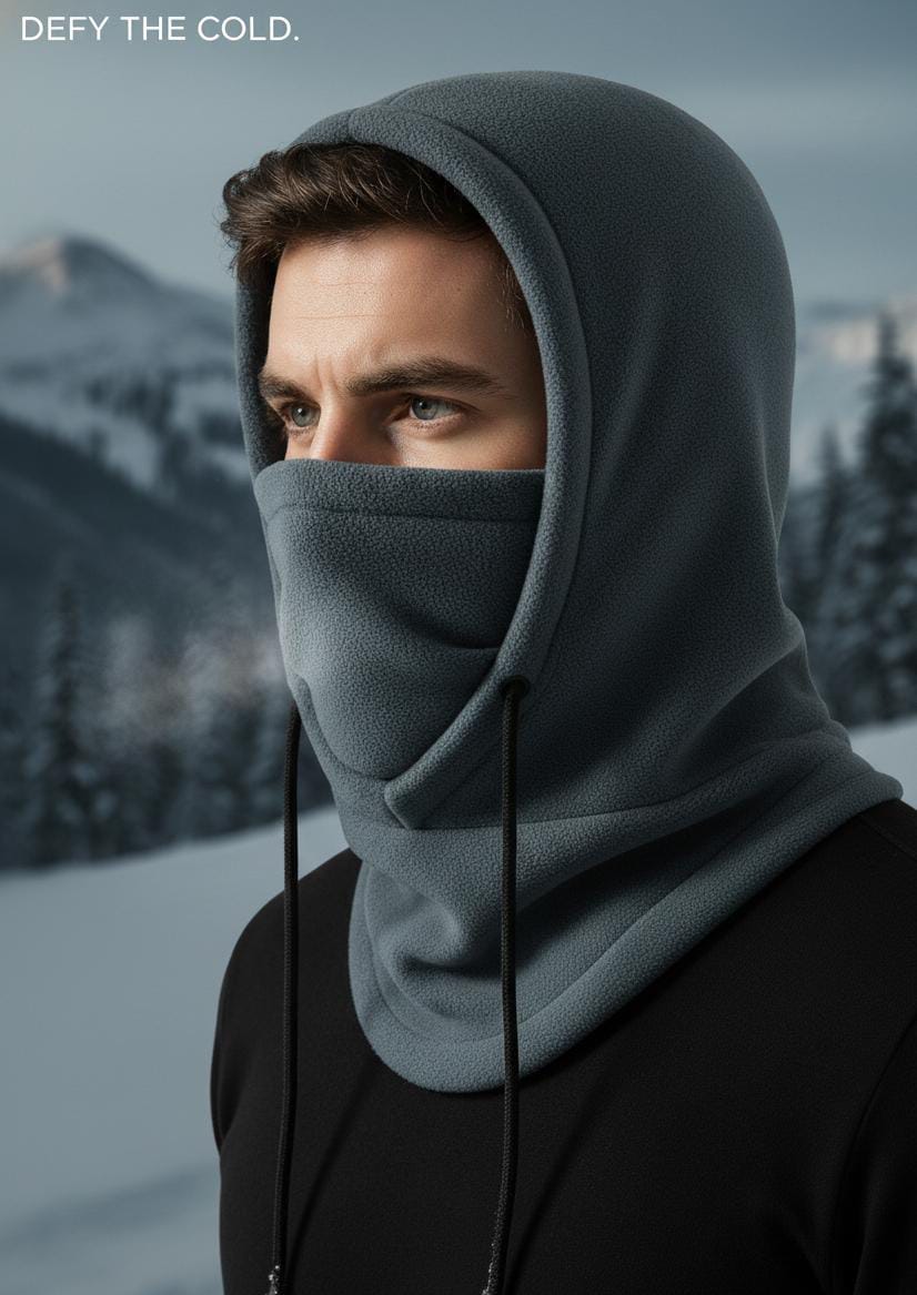 NEW Unisex Winter Fleece Tactical Cap with Full Face & Neck Warmer Mask - Windproof Thermal Hat for Outdoor Sports, Biking & Hiking