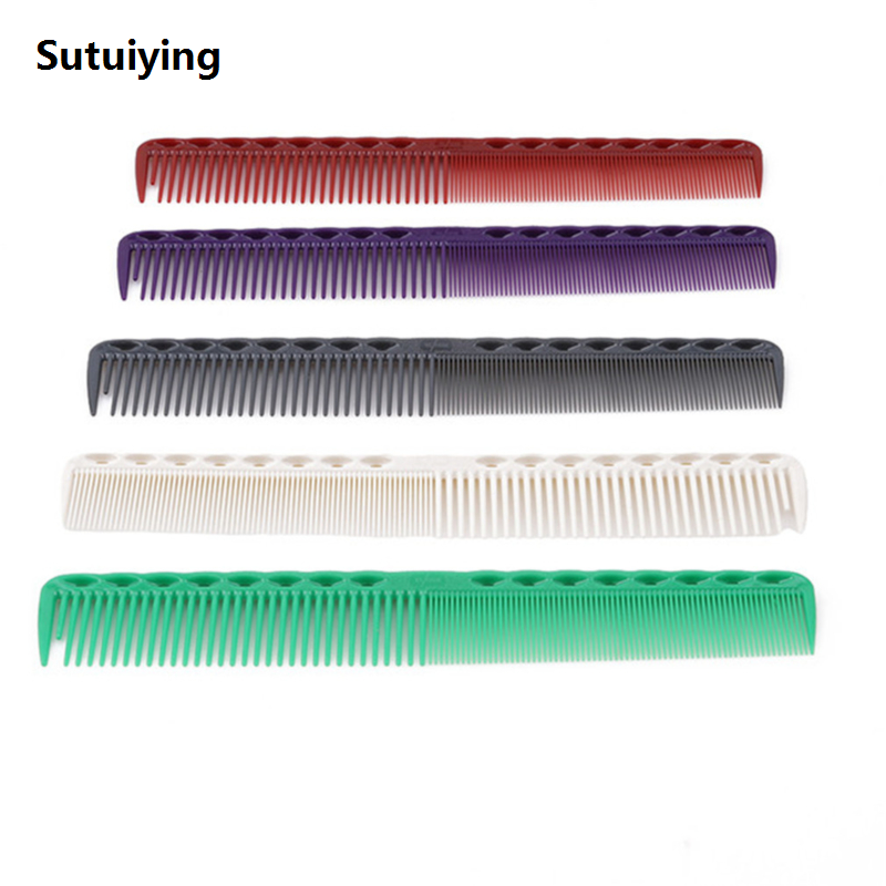 Sutuiying 10Pcs Hair Styling Black Comb Set Professional Salon High Quality Anti-Static Barbers Combs For Men Women Stylists