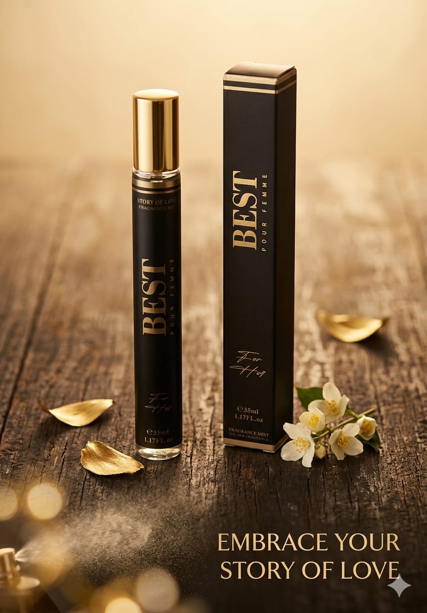 Best For Her Perfume 35ml , Long-Lasting Daily Wear Scent, Compact Travel-Friendly Bottle