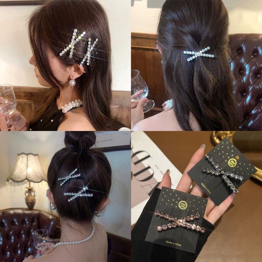 X-shaped Hair Clip Cute Small Hair Clip Hairpin Geometry Headwear Female