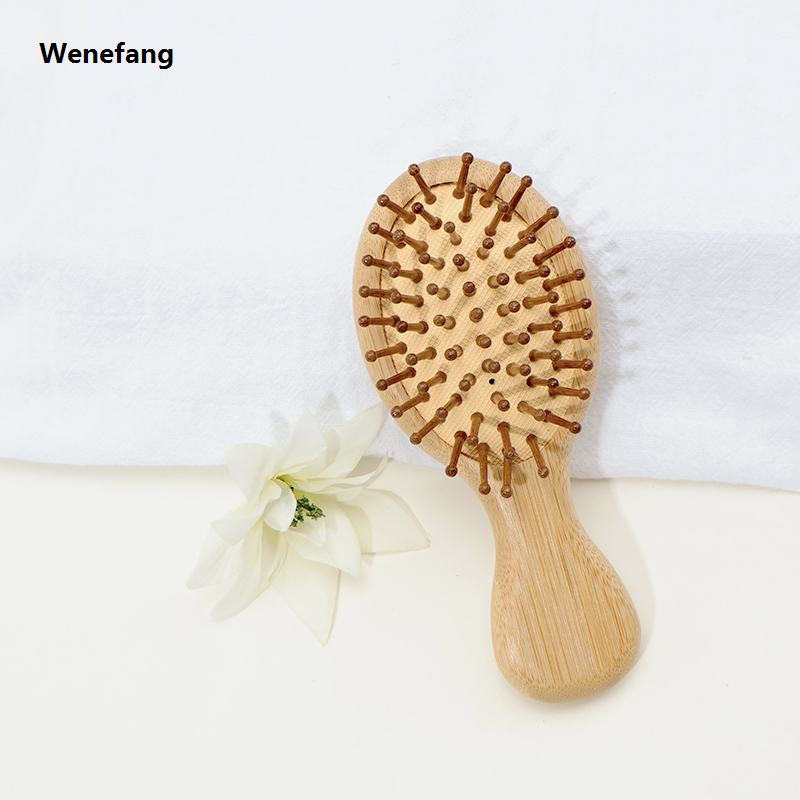 Wenefang Small Air Cushion Comb and Natural High Quality Wide Tooth Bamboo 【2025 Version】 Comb, Smooth Hair Without Knots, Suitable for All Hairstyles