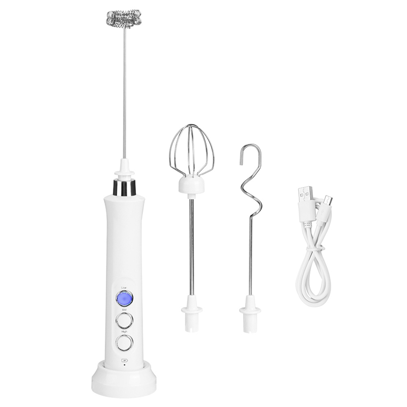 3 Speed Egg Stiring Foamer 3 Whisk Handheld Egg Beater Coffee Drink Mixer Practical B