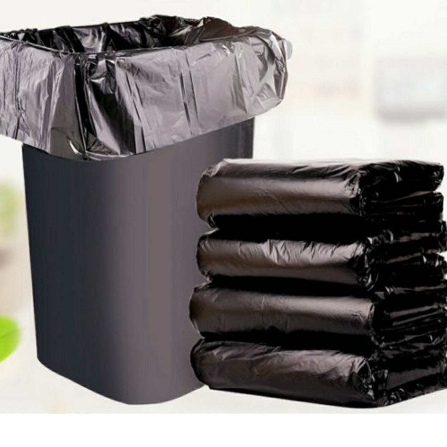 Plastic Garbage Bag 30 Pieces 45cm X 65cm, Small, Green