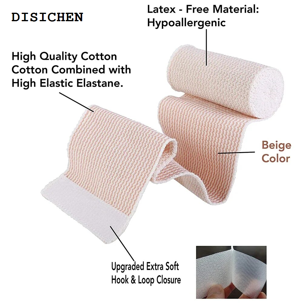 DISICHEN Luxury bubble wrap Y6QQYQQ 1 Roll Premium Elastic Bandage Wrap - Self-Closing - Strong Compression Bandage Wrap - Waist, Thigh, Elbow, Knee Wrap