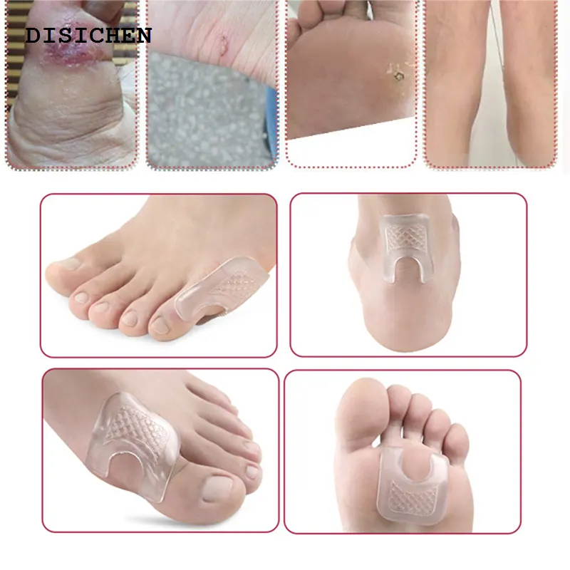 DISICHEN 2025 New Pexmen 2/4Pcs Waterproof Toe Cushions U-Shaped Gel Callus Pads from Rubbing Reusable Foot Corn Sticker Calluses Protector