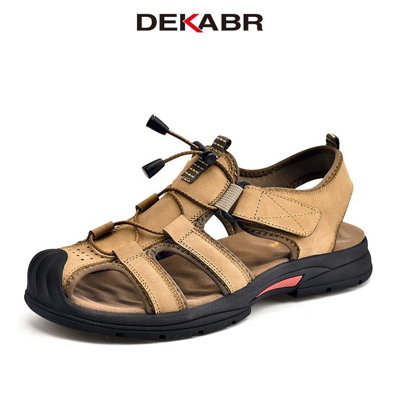DEKABR Mens Outdoor Trekking Sandals New Summer Breathable Light Fashion Luxury Men Sandals