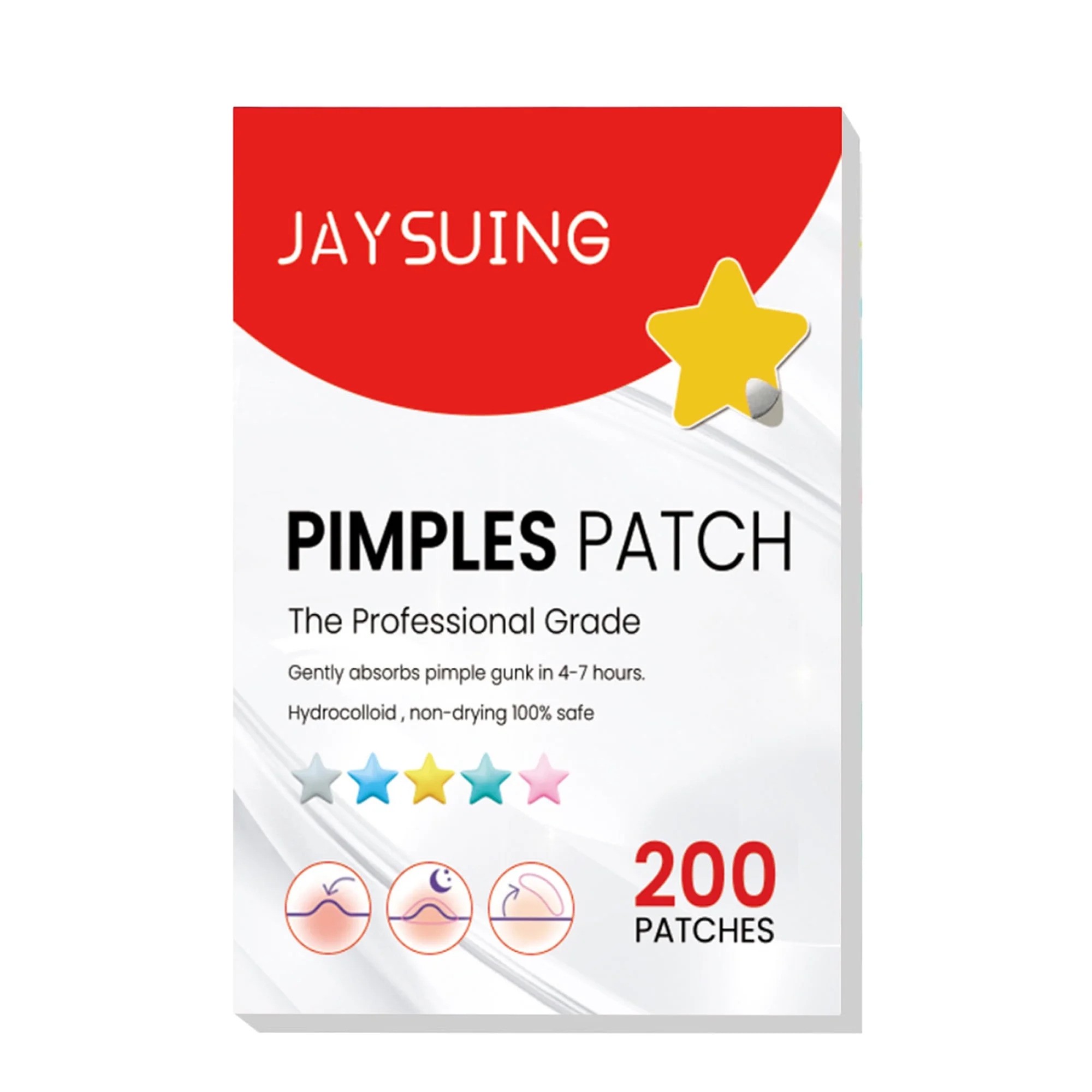 200 Counts Acne Patches for Face | Jaysuing Hydrocolloid Pimple Patch