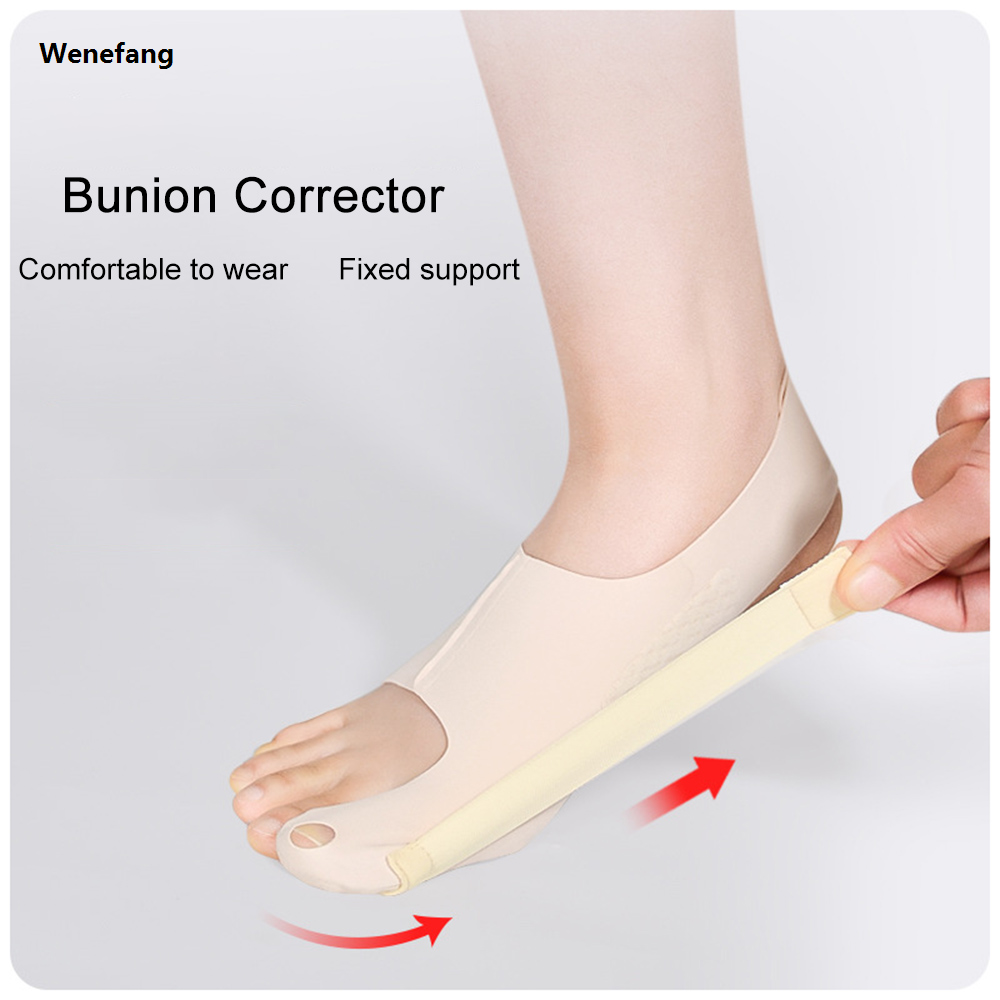 Wenefang 1pc Corrector Hallux Valgus Big Toe Bunion Corrector Orthopedic Socks Toes Separator Women Men Foot Care Toe Pain Relieve Tools