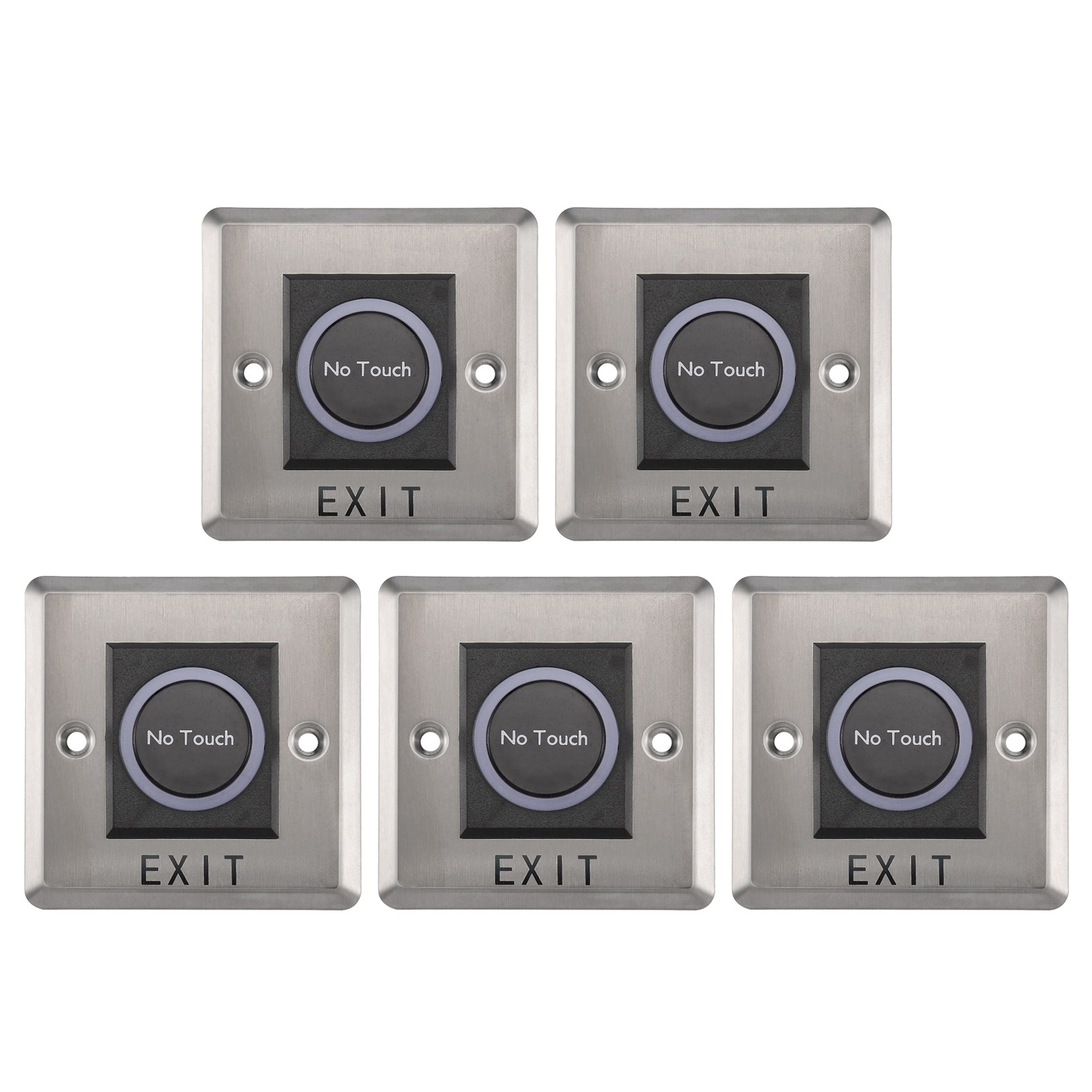 fasdaga 5X Infrared Sensor Switch No Contact Contactless Switches Door Release Exit Button with LED Indication