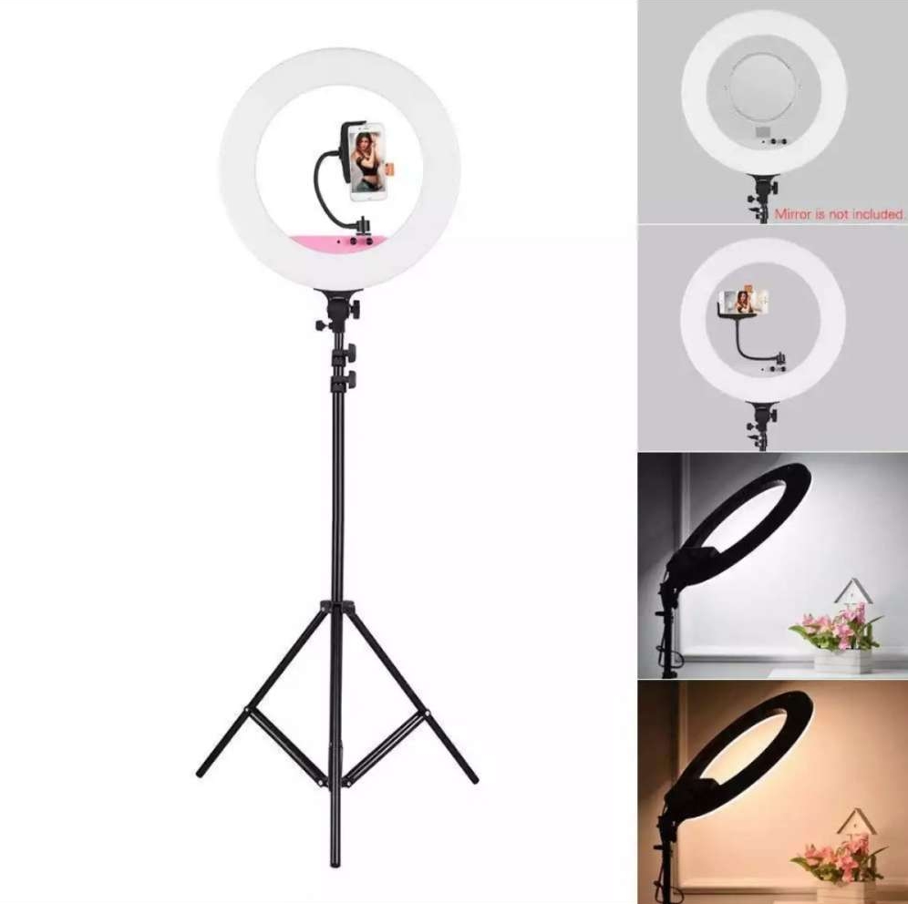 Dimmable LED Ring Light with Tripod Stand