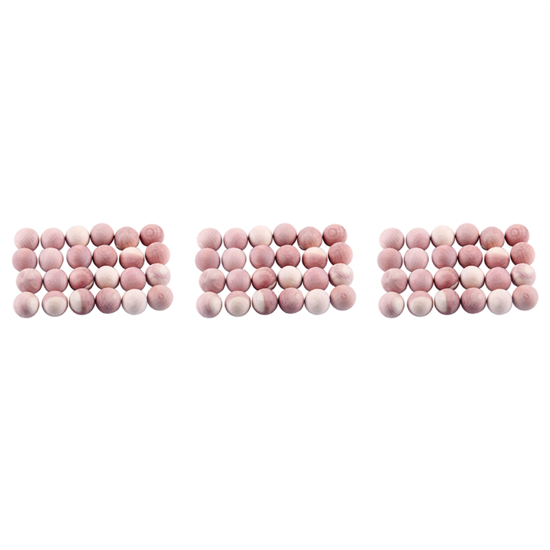 72Pcs Natural Balls Aromatic Red Wooden Balls for Clothes Storage Drawer Wardrobe Freshener Accessories