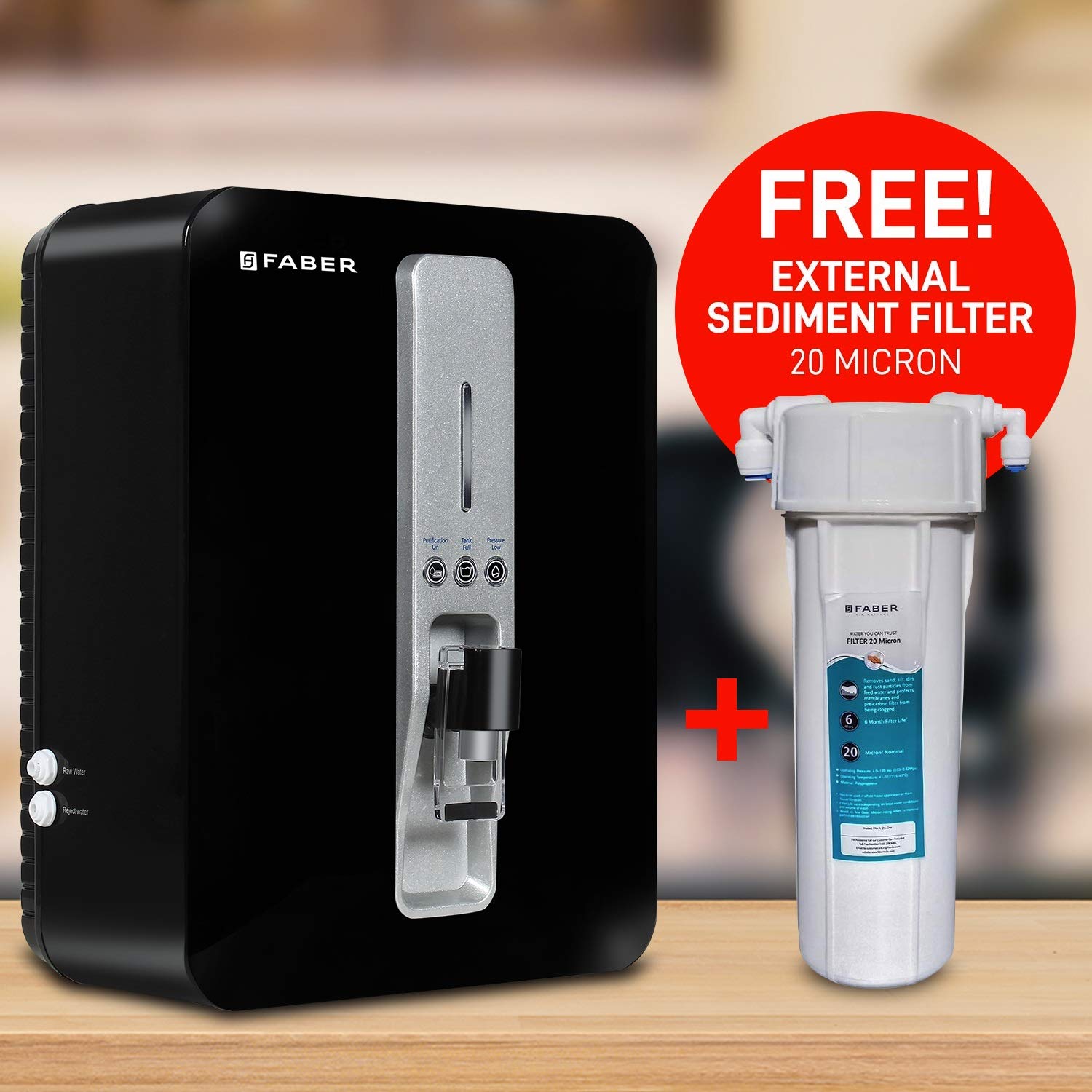 FABER Altroz 10 L RO + UV + MAT Water Purifier (Black)