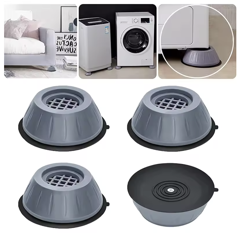 4Pcs Anti Vibration Pads Washing Machine Stand Shock Pad, Dishwasher Stand Noice Cancelling Washing Machine, Prevent Moving and Shaking Bed Stand