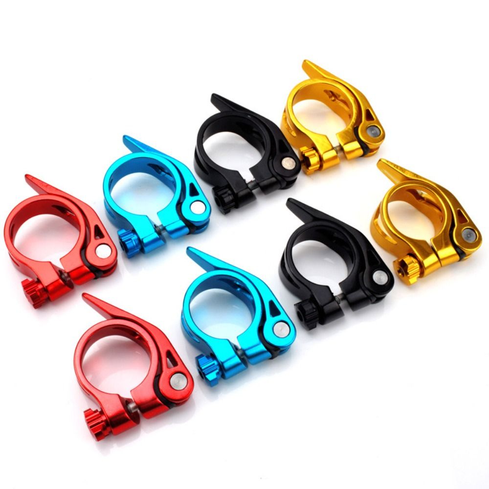 Bike Parts Aluminum Alloy MTB Bike Seatpost Clamp Ultralight Black/Blue/Red/ Bicycle Seat Clamp Bike Seatpost Clamp Riding Accessories
