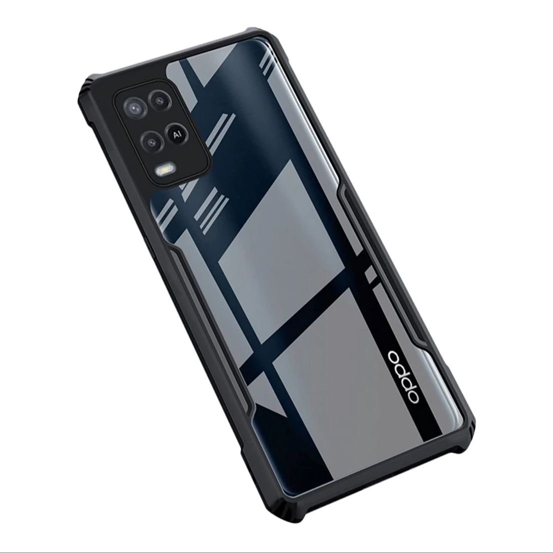Cover for Oppo A54 | Four Corner Hybrid Soft PC Anti Clear Gel TPU Bumper Back Case