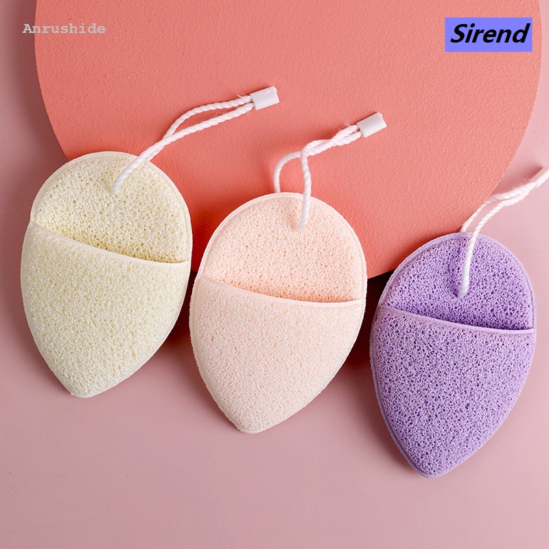 Sirend Sutuiying 2025 New Anrushide Natural Exfoliating Face Wash Cleansing Puff Flutter Sponge Deep Fifty percent discount Remover To Black Headband Cosmetic Sponges Facial Clean Tool