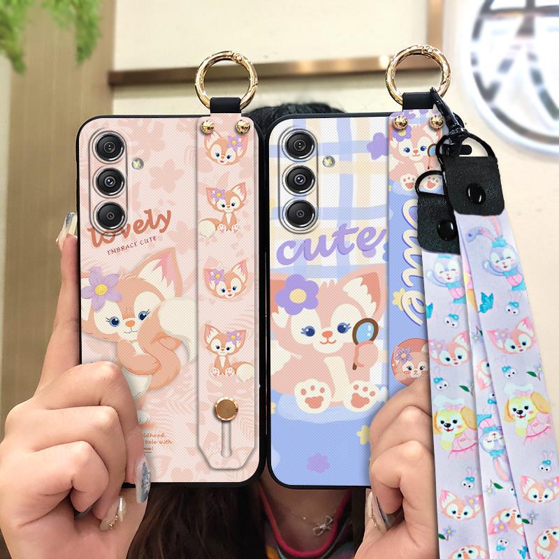 Anti-dust Phone Holder Phone Case For Samsung Galaxy A55 5G protective Wrist Strap Soft case Wristband ring Silicone