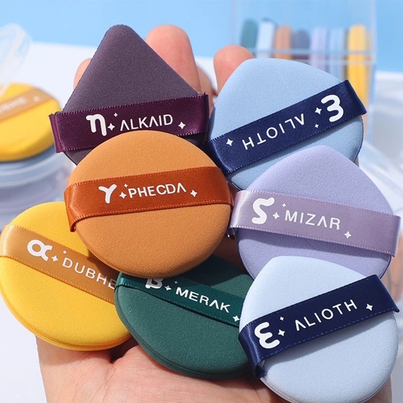 1PC Professional Sponge Air Cushion Powder Puff Round Triangle Shape Wet Dry Dual Use Foundation Concealer Washable Sponge Puffs Make Up Tools
