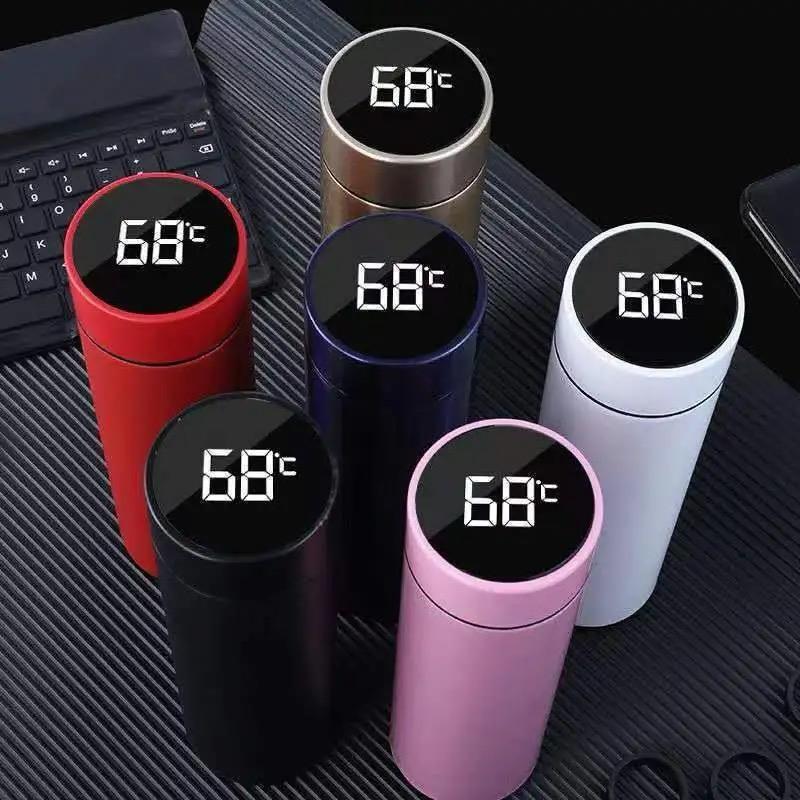 Thermos Bottle Vacuum Flasks Temperature Display Stainless Steel Travel Mug Milk Mug Thermo Cup-500ML