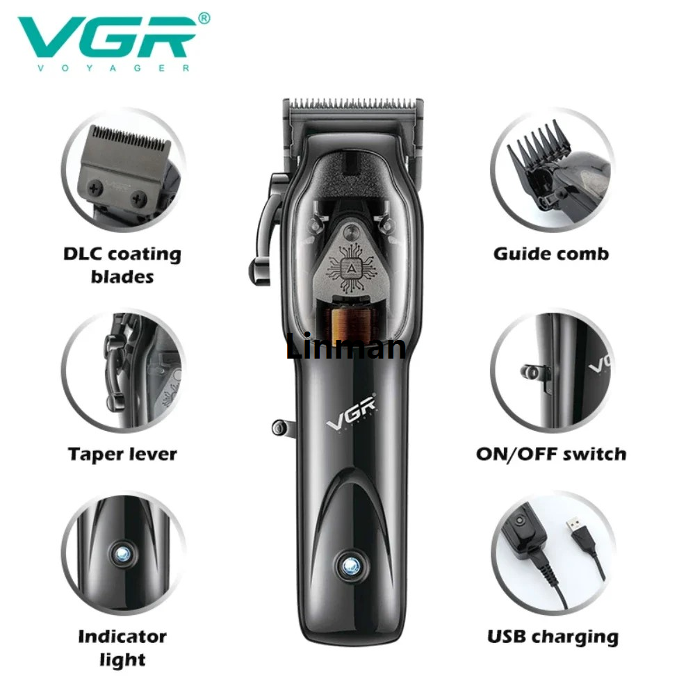 Original VGR Hair Trimmer Hair Clipper Electric Hair Clipper Professional Hair Clipper Men's Hair Clipper V-653