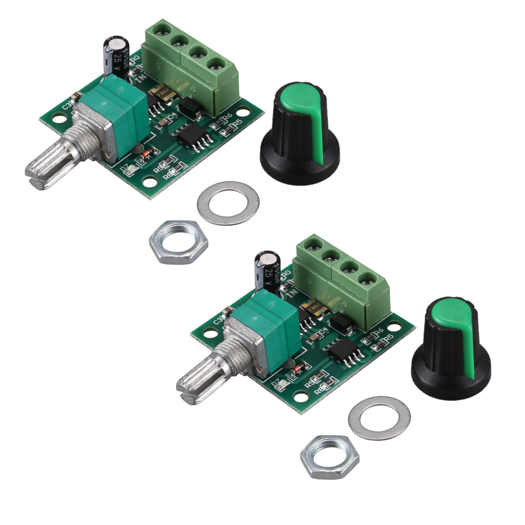 FORIDE 2X Low Voltage DC PWM Motor Speed Controller Module 1.8V 3V-5V-6V 12V 2A