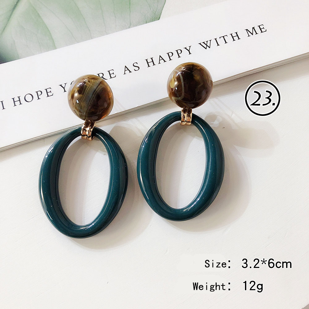 【Happy LifeStore】Crystal Big Stud Earring Wo Fashion Christmas Jewelry korean Green Cute Heart Flower pearl accessories